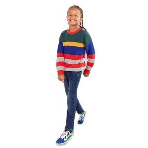Hanna Andersson Striped Kids Crewneck Cotton Sweater Colorful Size 5-6 Yr 120CM